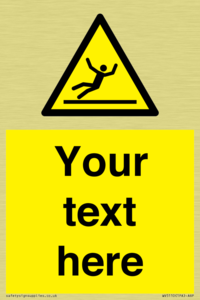 Custom Figure Slipping Sign